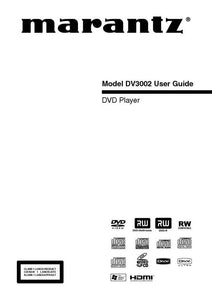 Marantz DV3002 DVD Player Owners Instruction Manual