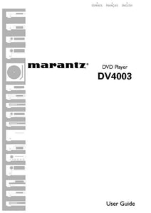 Marantz DV4003 DVD Player Owners Instruction Manual