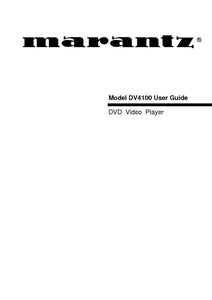 Marantz DV4100 DVD Player Owners Manual