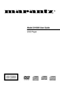 Marantz DV4300 DVD Player Owners Manual