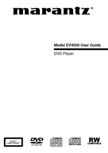 Marantz DV4500 DVD Player Owners Manual