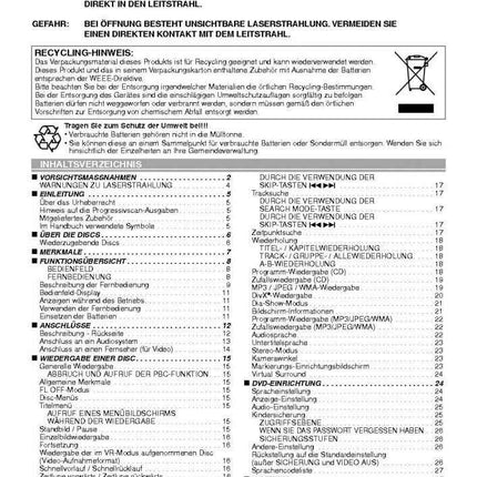 Marantz DV4610 DVD Player Owners Manual