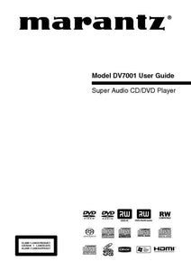 Marantz DV7001 DVD Player Owners Manual