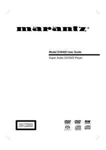 Marantz DV8400 DVD Player Owners Manual