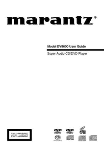 Marantz DV9600 DVD Player Owners Manual