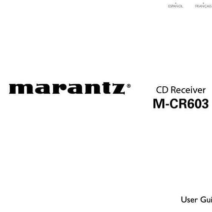 Marantz M-CR603 CD Receiver Owners Instruction Manual