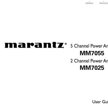 Marantz MM7055 Amplifier Owners Instruction Manual