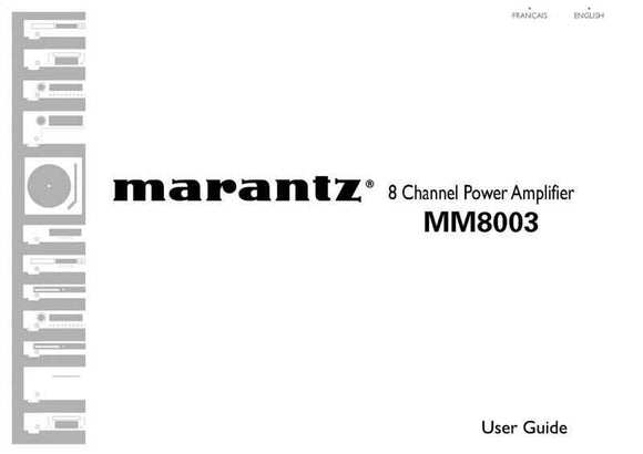 Marantz MM8003 Amplifier Owners Manual