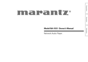 Marantz NA-11S1 Network Audio Player Owners Instruction Manual