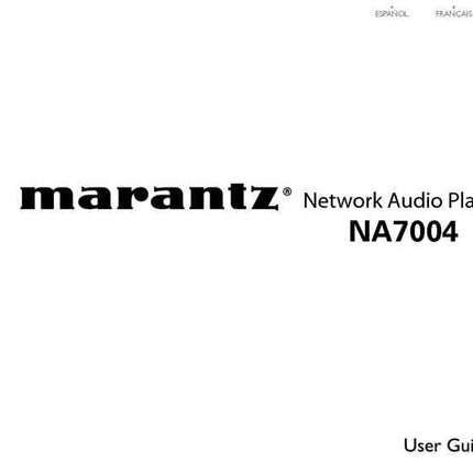Marantz NA7004 Network Audio Player Owners Instruction Manual