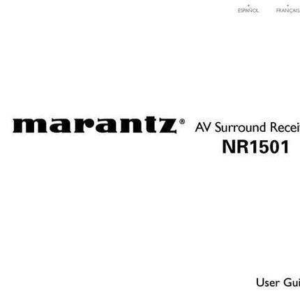 Marantz NR1501 Receiver Owners Instruction Manual