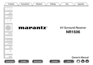 Marantz NR1506 Receiver Owners Instruction Manual