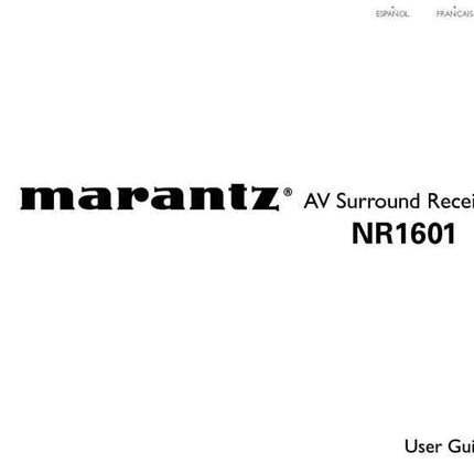 Marantz NR1601 Receiver Owners Instruction Manual