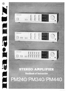 Marantz PM240 Amplifier Owners Instruction Manual