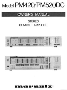 Marantz PM420 Amplifier Owners Instruction Manual