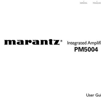 Marantz PM5004 Amplifier Owners Instruction Manual