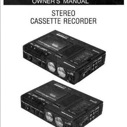 Marantz PMD430 Cassette Recorder Owners Manual