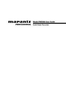 Marantz PMD560 Recorder Owners Instruction Manual.jpg