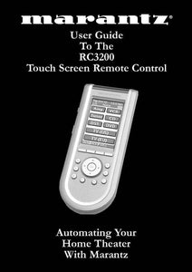 Marantz RC3200 Remote Control Owners Manual