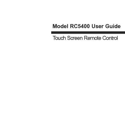 Marantz RC5400 Remote Control Owners Manual