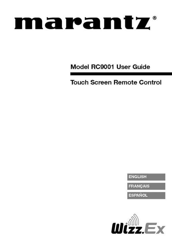 Marantz RC9001 Remote Control Owners Manual