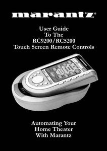 Marantz RC9200 Remote Control Owners Manual