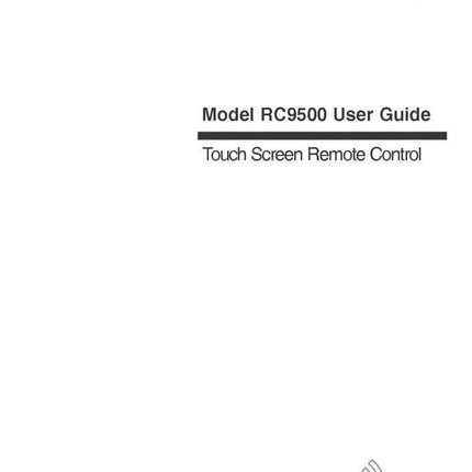 Marantz RC9500 Remote Control Owners Manual