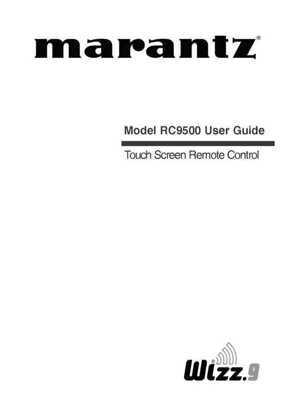 Marantz RC9500 Remote Control Owners Manual