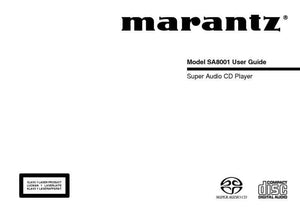 Marantz SA8001 CD Player Owners Manual