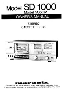 Marantz SD-1000 Cassette Deck Owners Manual