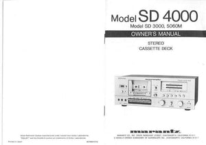 Marantz SD-3000 Cassette Deck Owners Manual