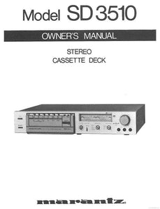 Marantz SD-3510 Cassette Deck Owners Manual