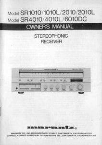 Marantz SR-2010L Receiver Owners Manual