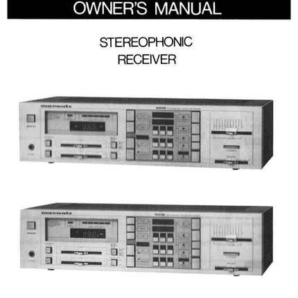 Marantz SR430L Receiver Owners Instruction Manual