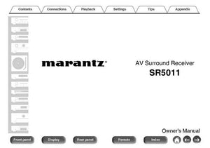 Marantz SR5011 Receiver Owners Instruction Manual