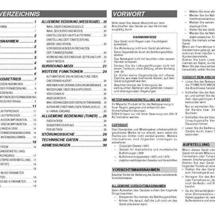 Marantz SR5400 Surround Receiver Owners Manual