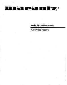 Marantz SR780 Surround Receiver Owners Manual