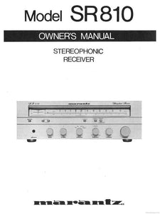 Marantz SR810 Receiver Owners Instruction Manual