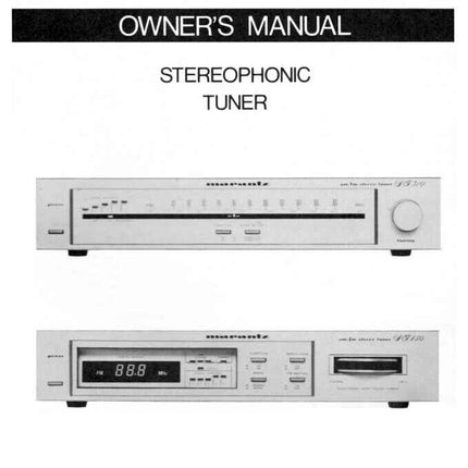 Marantz ST310 Tuner Owners Instruction Manual