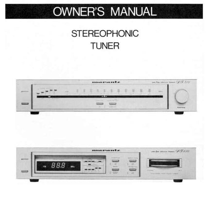 Marantz ST450L Tuner Owners Instruction Manual