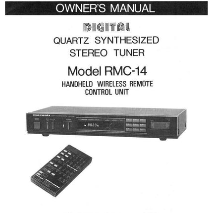 Marantz ST551 Tuner Owners Instruction Manual