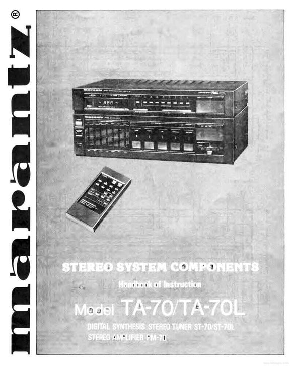 Marantz TA-70L System Owners Instruction Manual