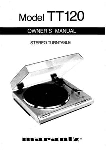 Marantz TT120 Turntable Owners Instruction Manual