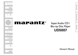 Marantz UD5007 Blu-ray Player Owners Instruction Manual