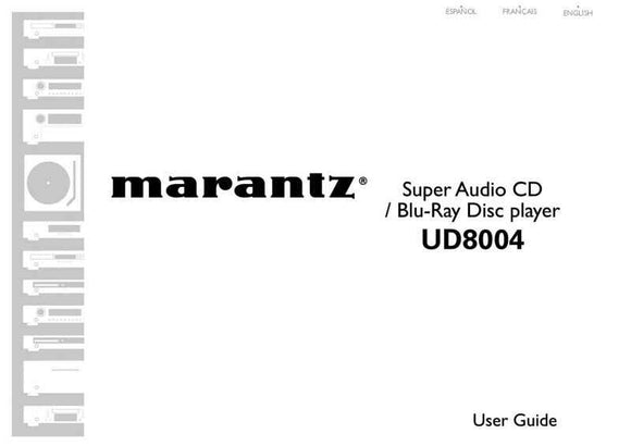 Marantz UD8004 Blu-ray Player Owners Instruction Manual