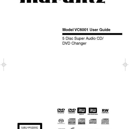 Marantz VC6001 DLP Projector Owners Manual