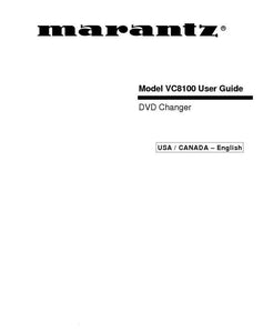 Marantz VC8100 DVD Changer Owners Instruction Manual