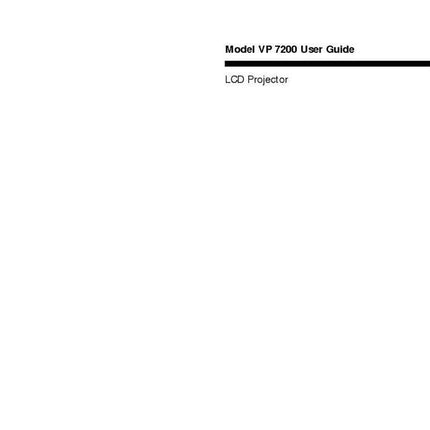 Marantz VP7200 DLP Projector Owners Manual