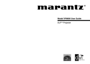 Marantz VP8600 DLP Projector Owners Manual