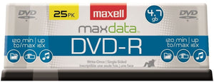 Maxell DVD-R 4.7 GB Recordable Discs - 25 Pack